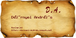 Dörnyei András névjegykártya