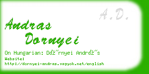 andras dornyei business card